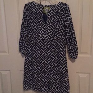 Navy blue & white dress